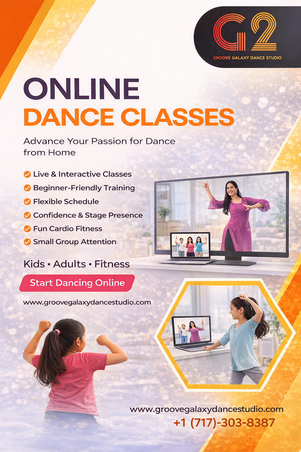 G2 Online Dance Classes Flyer